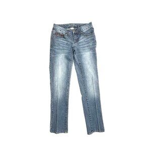 Faded Glory Straight Leg Women's size 6P Medium Wash Blue Denim‎ Jeans